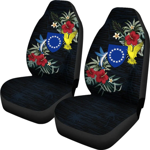 Cook Islands Car Seat Covers - Cook Islands Coat of Arms Hibiscus