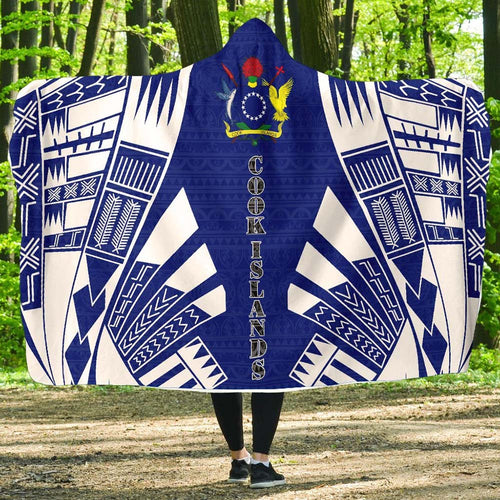 Cook Islands Hooded Blanket - Polynesian Tattoo Flag