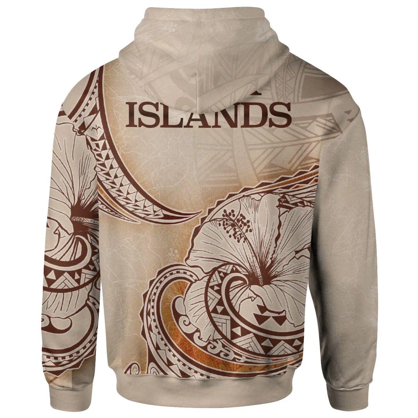Cook Islands Hoodie - Hibiscus Flowers Vintage Style