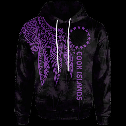 Cook Islands Hoodie - Polynesian Wings (Purple)