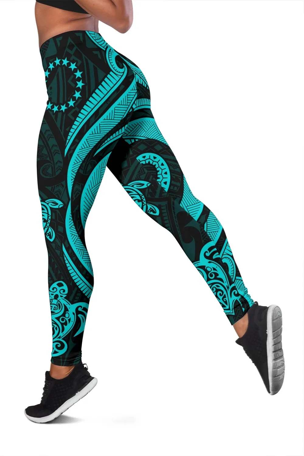 Cook Islands Legging - Turquoise Tentacle Turtle