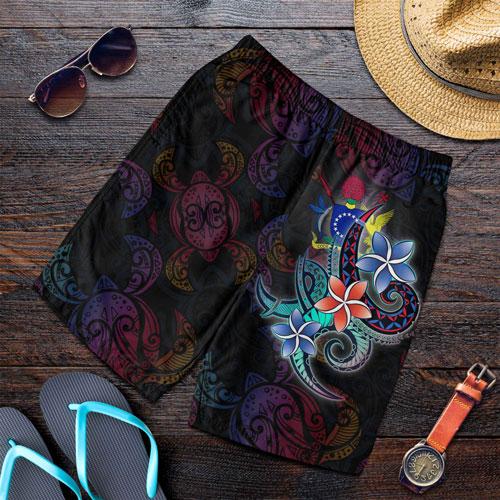 Cook Islands Men Shorts - Plumeria Flowers Style