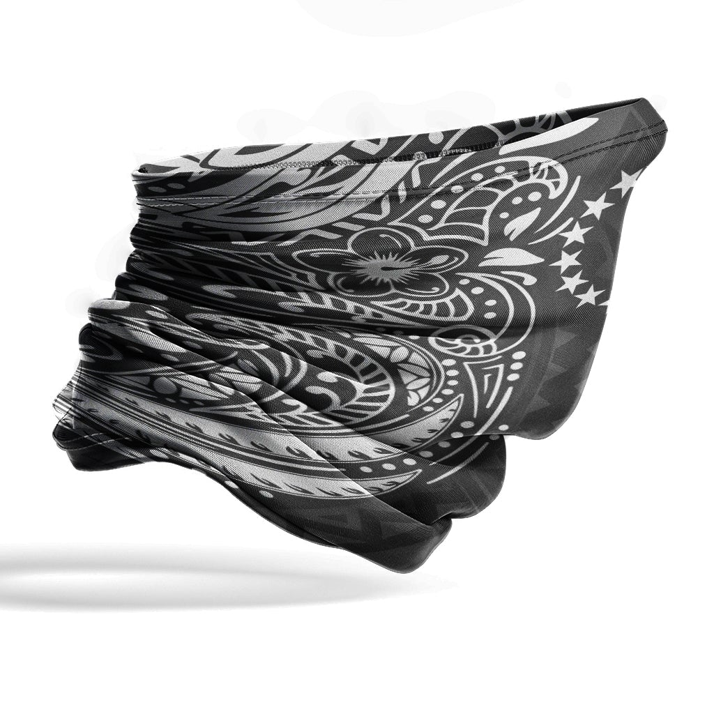 Cook Islands Neck Gaiter - Floral Tattoo White