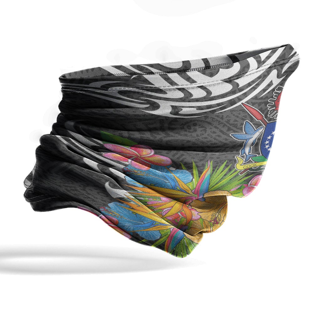 Cook islands Neck Gaiter - Tribal Floral Pattern