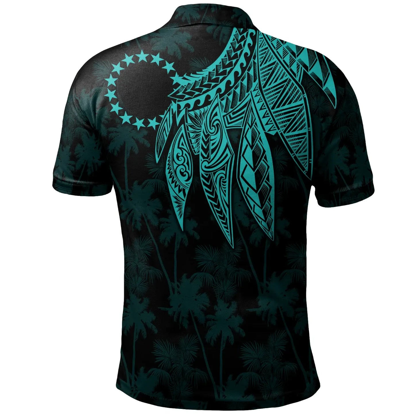 Cook Islands Polo - Polynesian Wings (Turquoise)