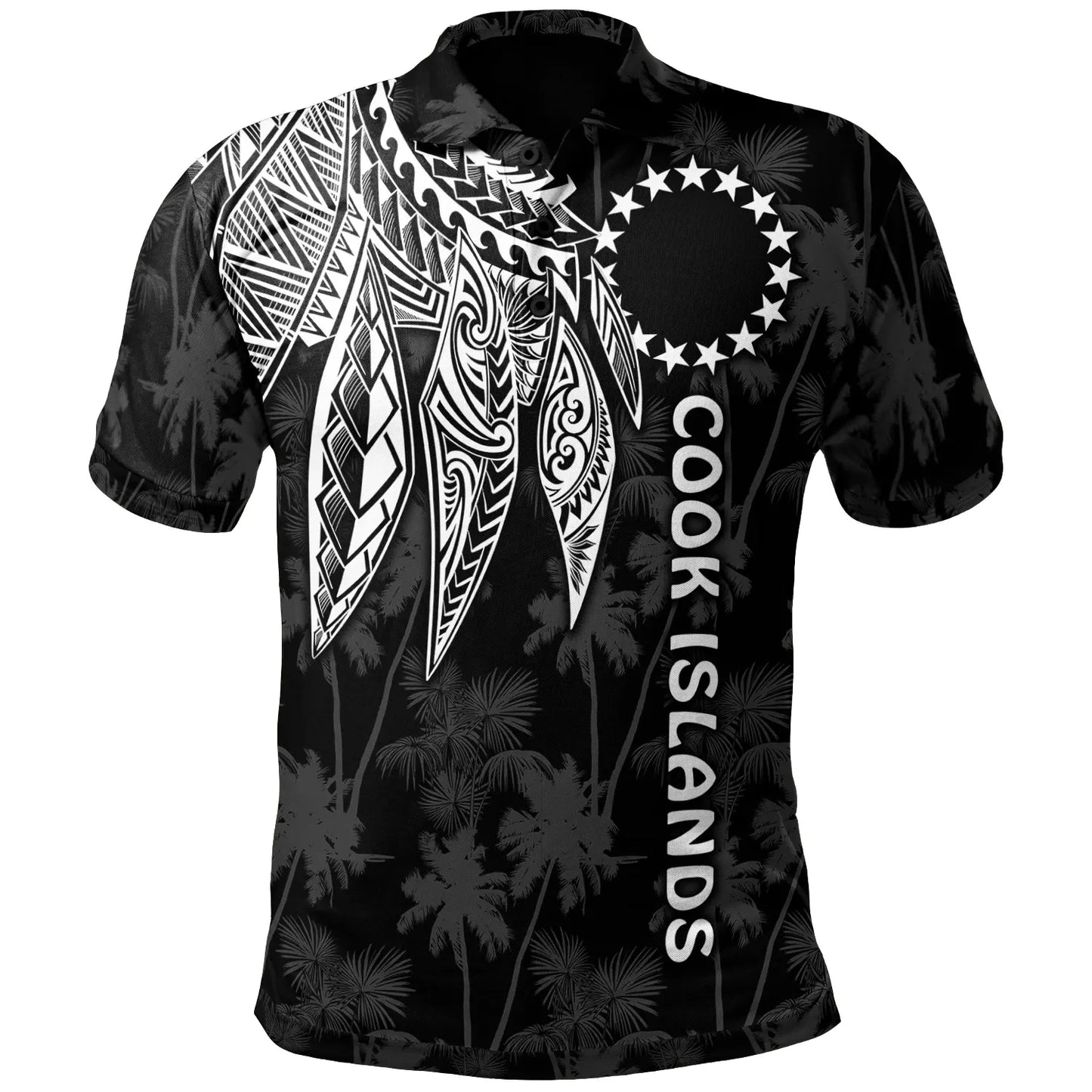 Cook Islands Polo - Polynesian Wings (White)
