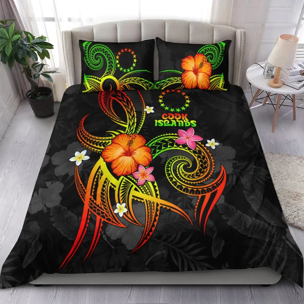 Cook Islands Polynesian Bedding Set - Legend Of Cook Islands (Reggae)