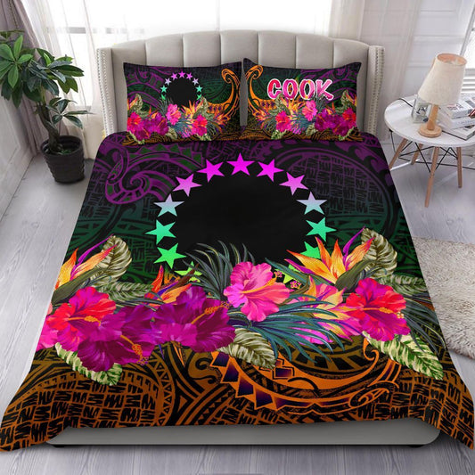 Cook Islands Polynesian Bedding Set - Summer Hibiscus