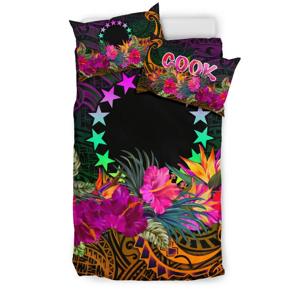 Cook Islands Polynesian Bedding Set - Summer Hibiscus