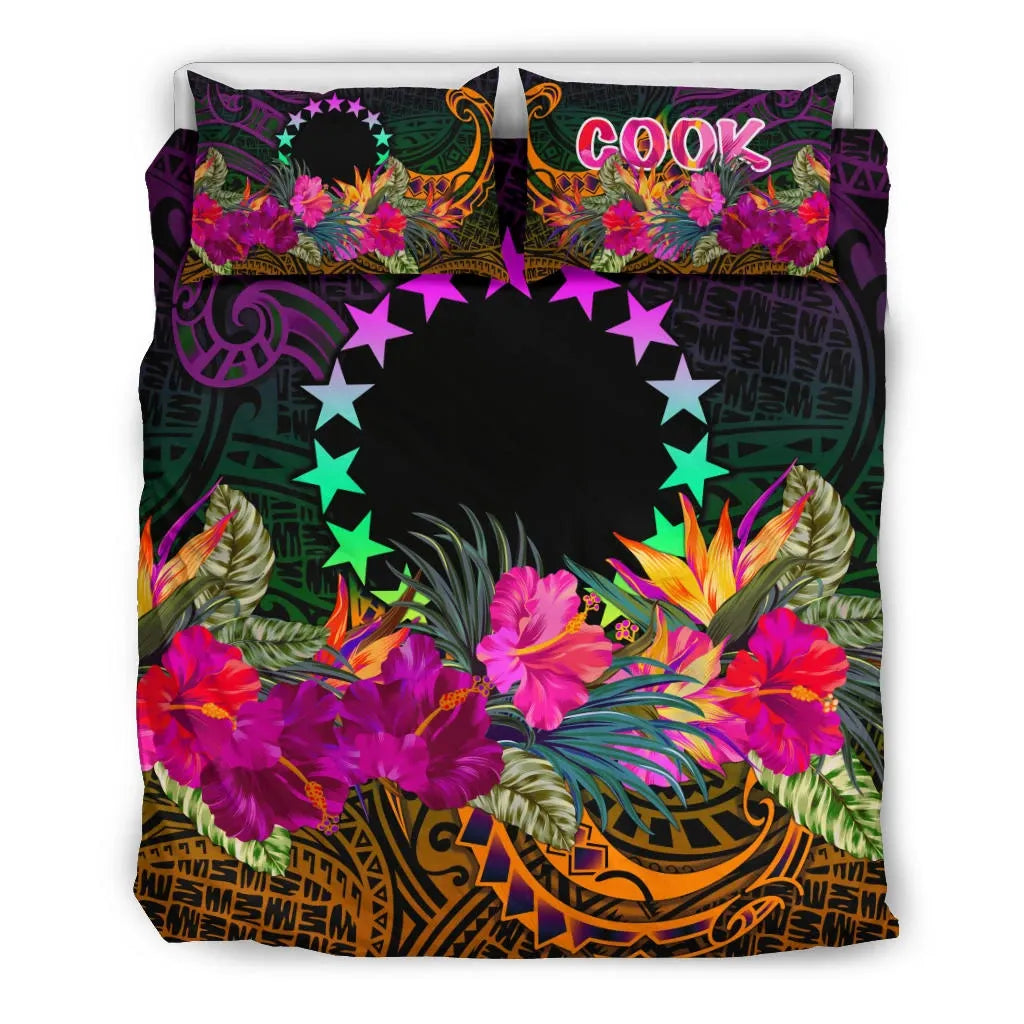 Cook Islands Polynesian Bedding Set - Summer Hibiscus