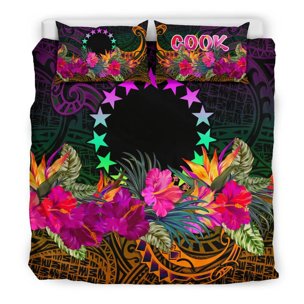 Cook Islands Polynesian Bedding Set - Summer Hibiscus
