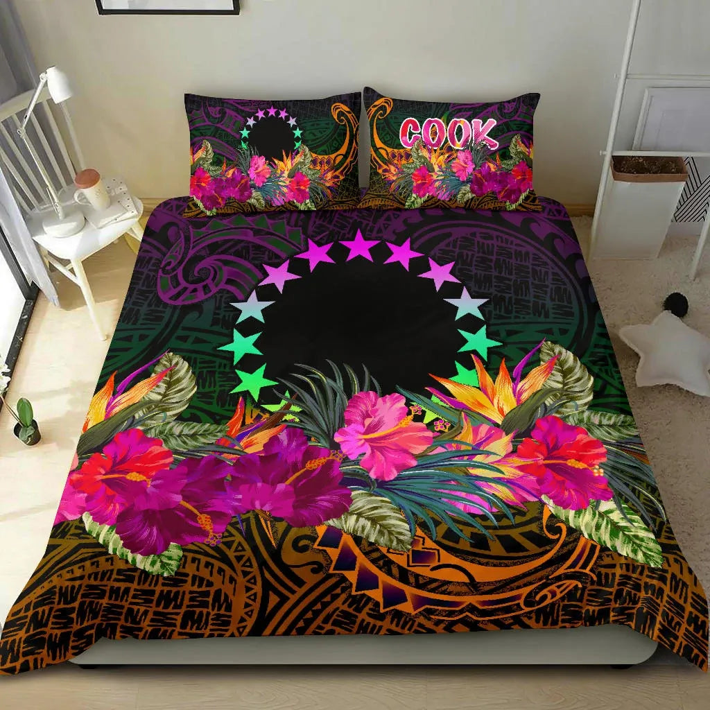 Cook Islands Polynesian Bedding Set - Summer Hibiscus