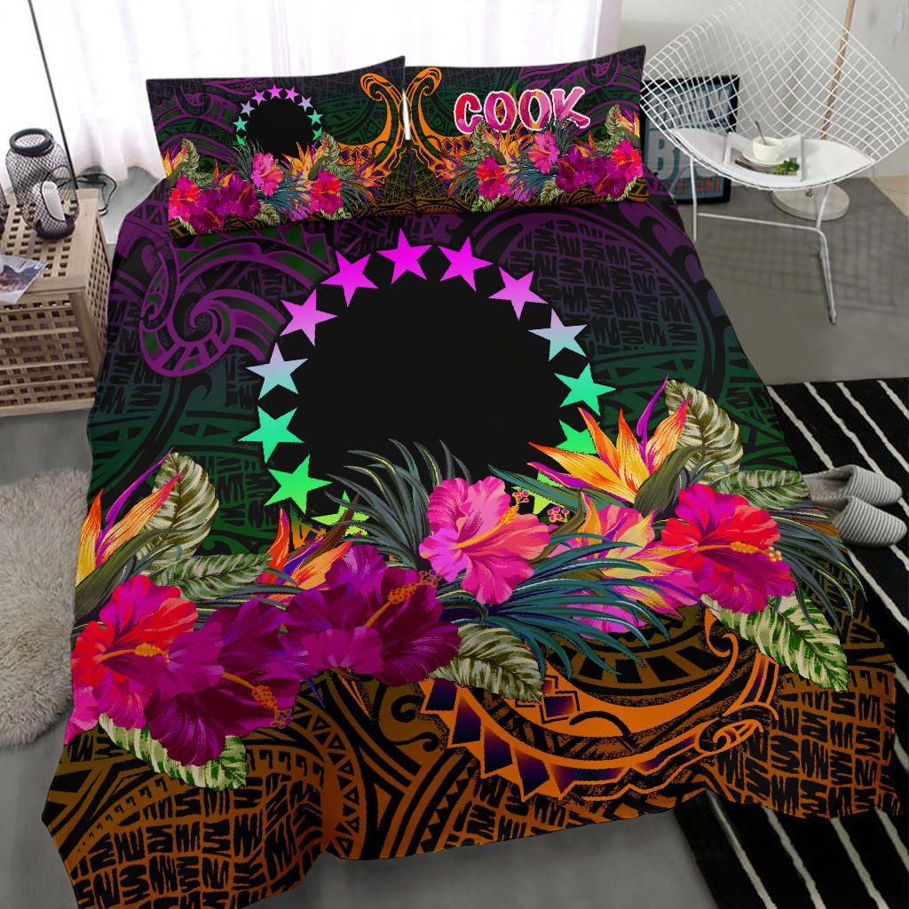 Cook Islands Polynesian Bedding Set - Summer Hibiscus