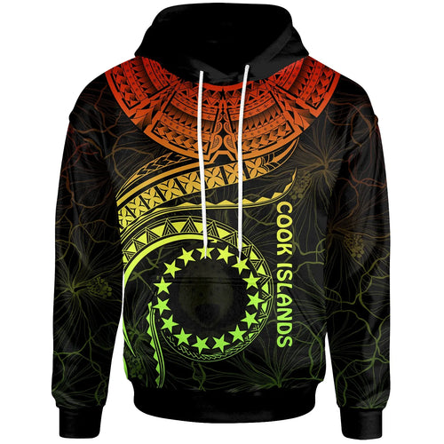Cook Islands Polynesian Hoodie - Cook Islands Waves (Reggae)