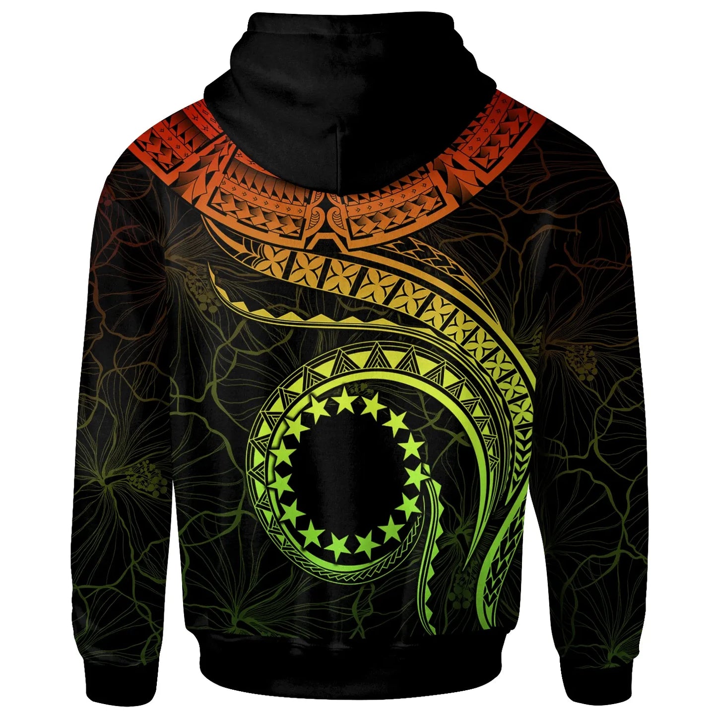 Cook Islands Polynesian Hoodie - Cook Islands Waves (Reggae)