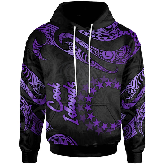 Cook Islands Polynesian Hoodie - Poly Tattoo Purple Version