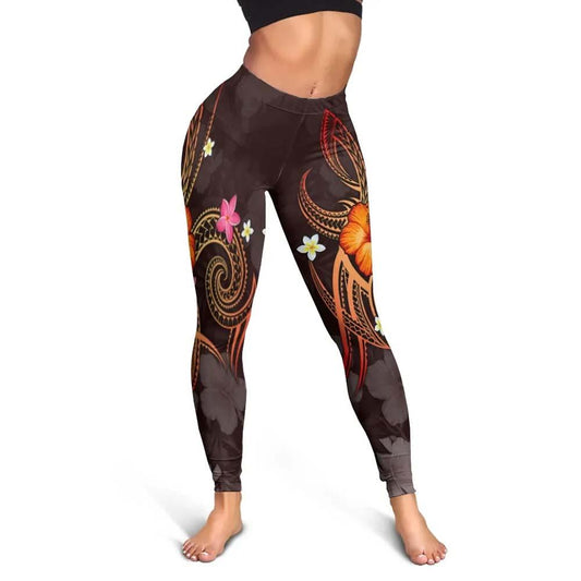 Cook Islands Polynesian Legging - Legend of Cook Islands (Red)