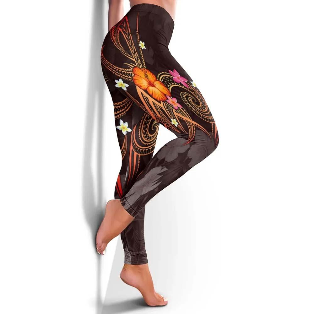 Cook Islands Polynesian Legging - Legend of Cook Islands (Red)