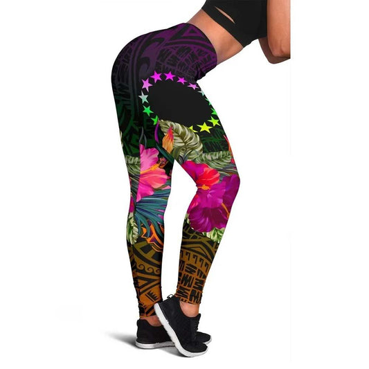 Cook Islands Polynesian Legging - Summer Hibiscus