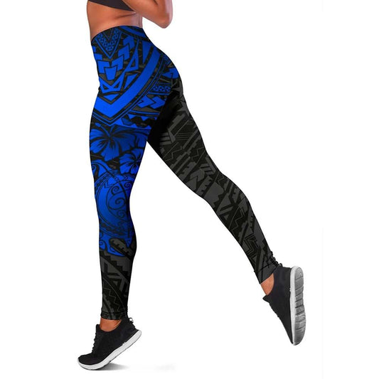 Cook Islands Polynesian Legging (Women) - Blue Turtle