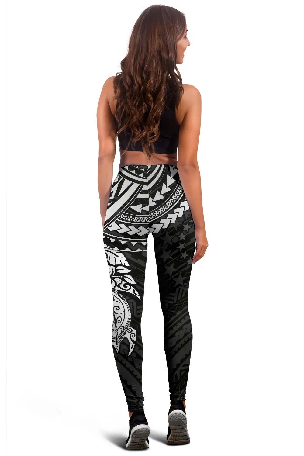 Cook Islands Polynesian Legging (Women) - White Turtle