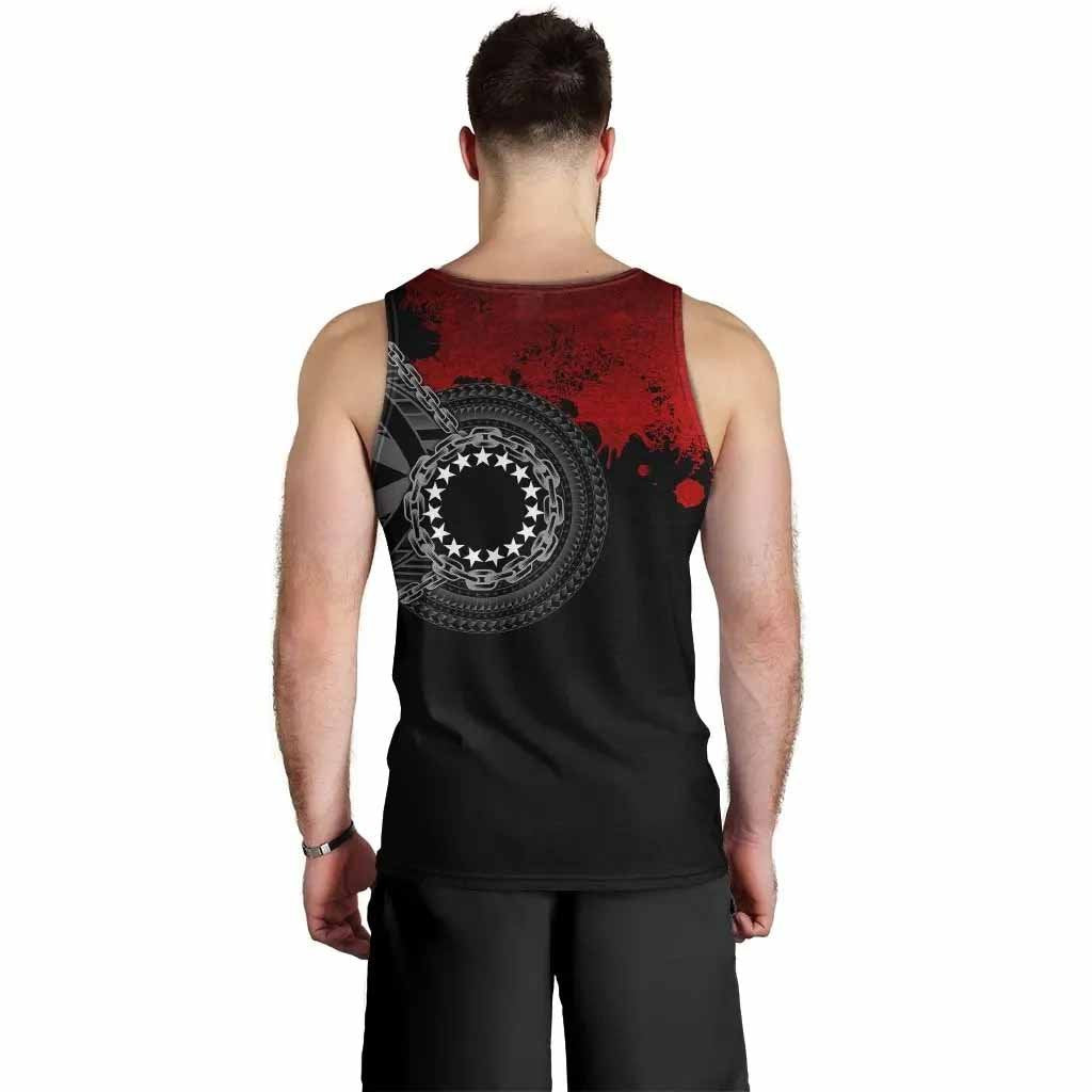 Cook Islands Polynesian Personalised Men Tank Top - Polynesian Chain Style
