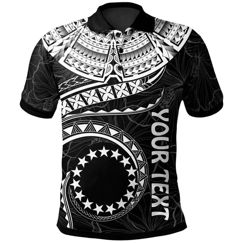 Cook Islands Polynesian Personalised Polo Shirt - Cook Islands Waves (White)