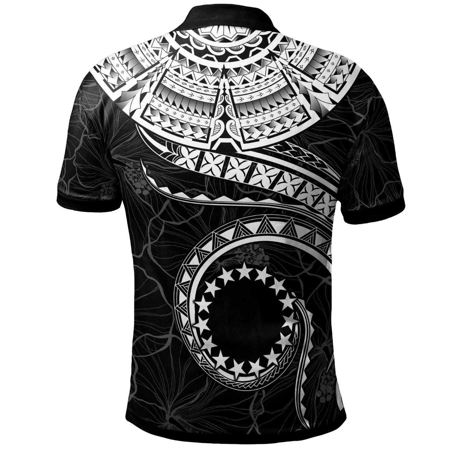 Cook Islands Polynesian Personalised Polo Shirt - Cook Islands Waves (White)