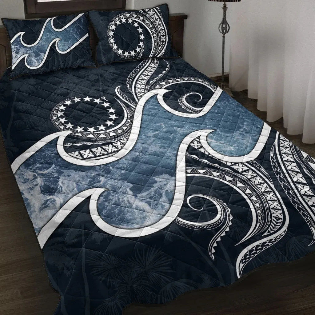 Cook Islands Polynesian Quilt Bed Set - Ocean Style