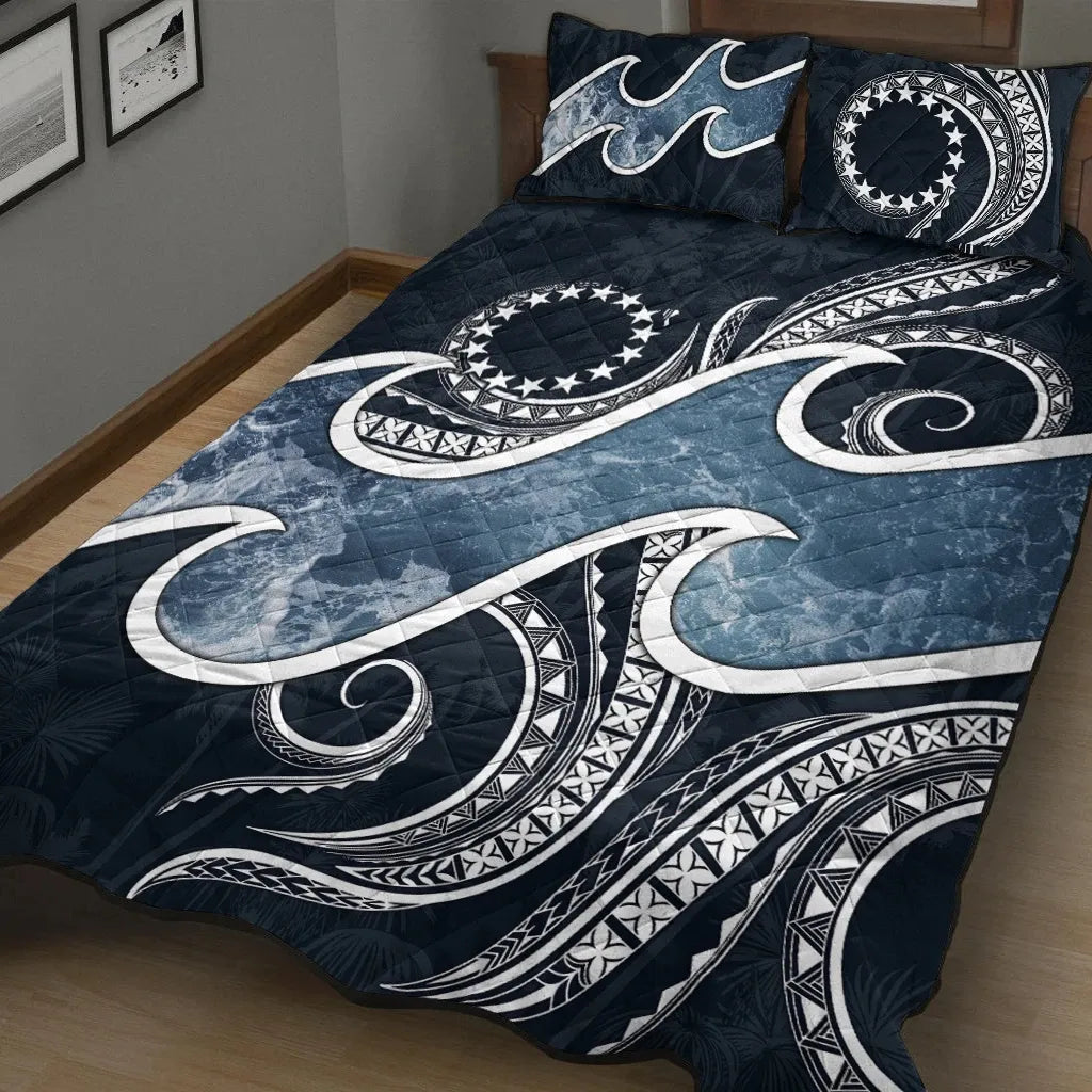 Cook Islands Polynesian Quilt Bed Set - Ocean Style