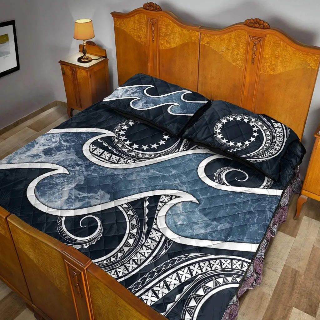 Cook Islands Polynesian Quilt Bed Set - Ocean Style