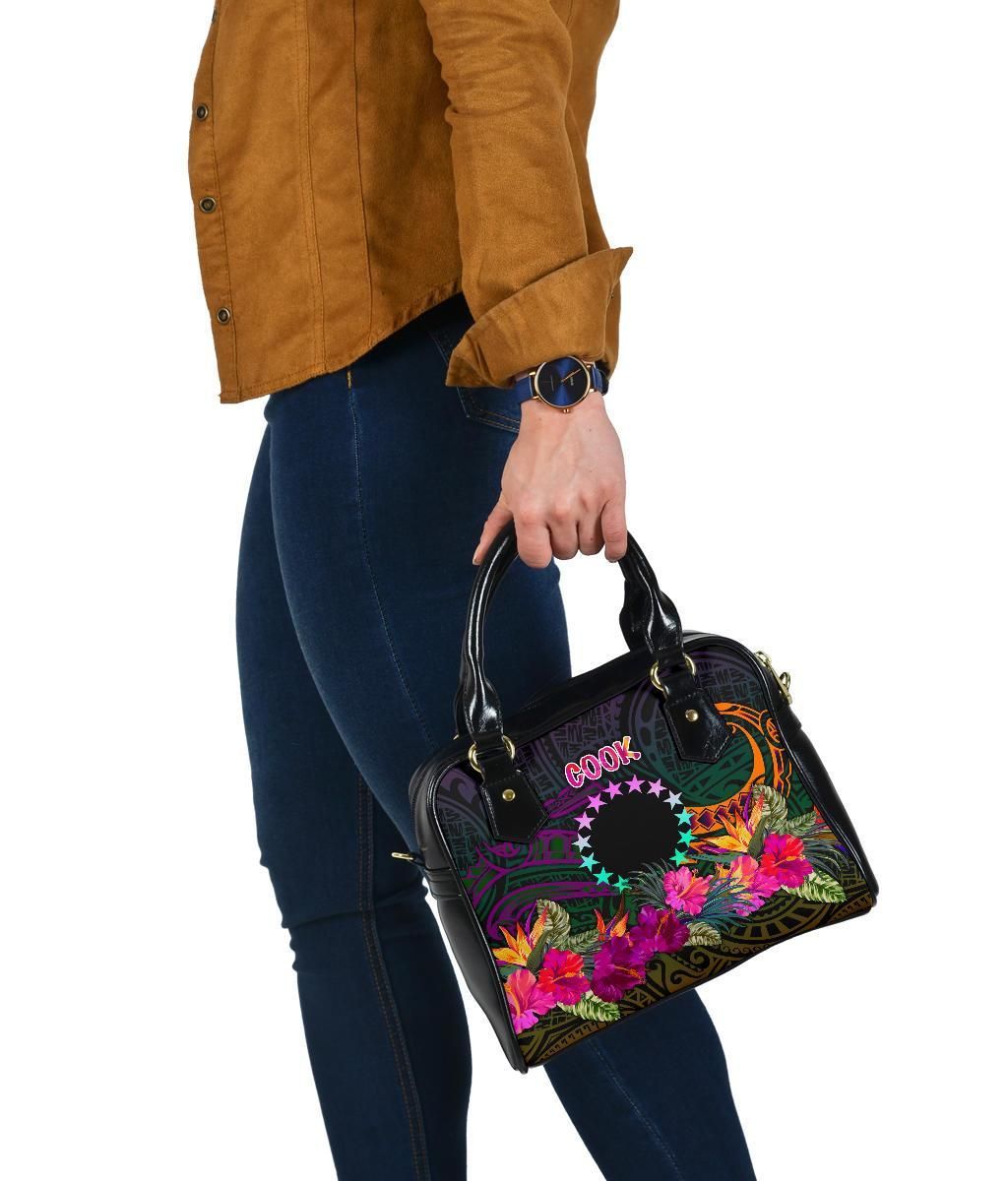 Cook Islands Polynesian Shoulder Handbag - Summer Hibiscus