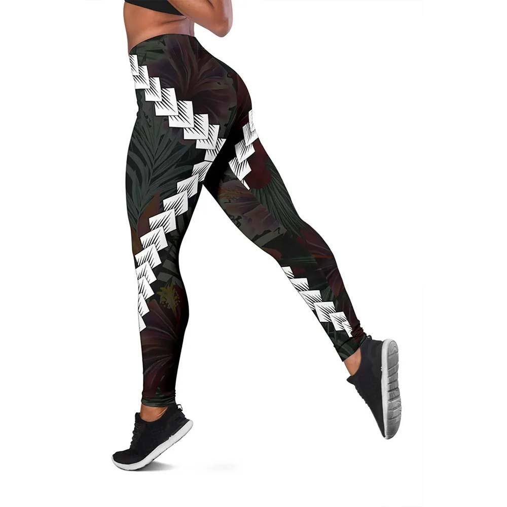 Cook Islands Polynesian Women Legging - Chain Polynesian