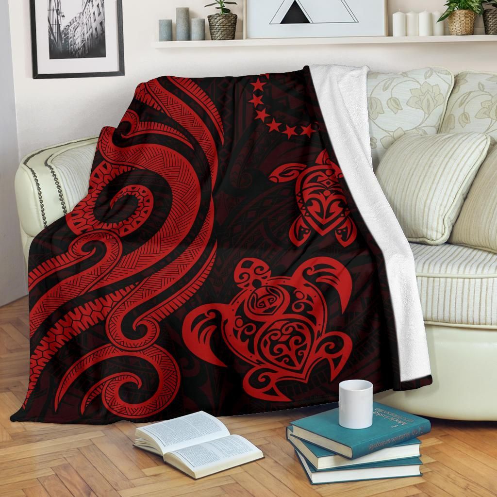 Cook Islands Premium Blanket - Red Tentacle Turtle
