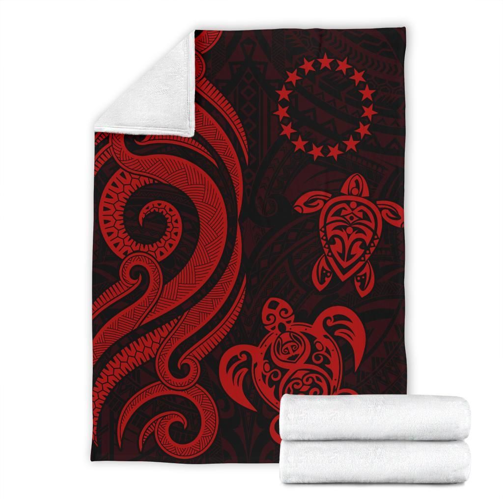 Cook Islands Premium Blanket - Red Tentacle Turtle