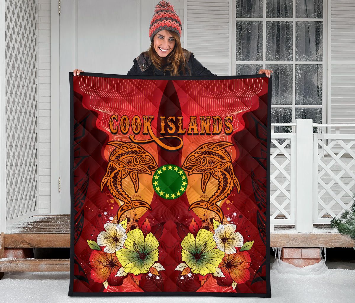 Cook Islands Premium Quilt - Tribal Tuna Fish