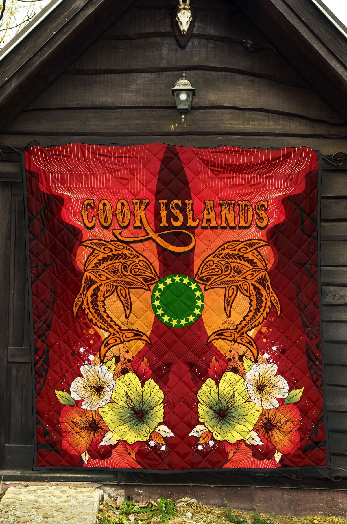 Cook Islands Premium Quilt - Tribal Tuna Fish