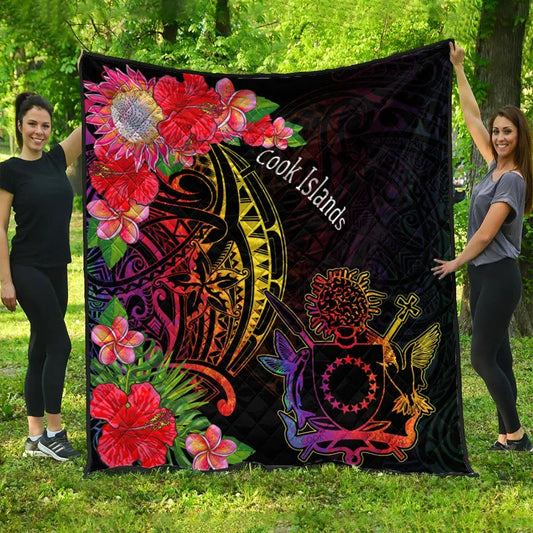 Cook Islands Premium Quilt - Tropical Hippie Style