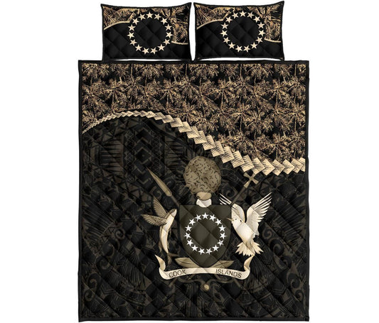 Cook Islands Polynesian Quilt Bed Set Golden Coconut