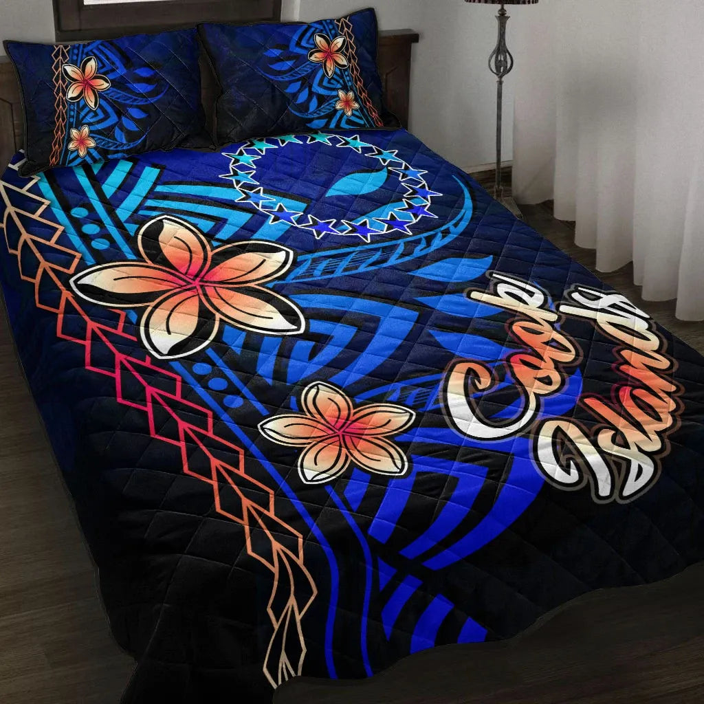 Cook Islands Quilt Bed Set - Vintage Tribal Mountain