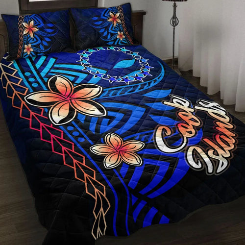 Cook Islands Quilt Bed Set - Vintage Tribal Mountain