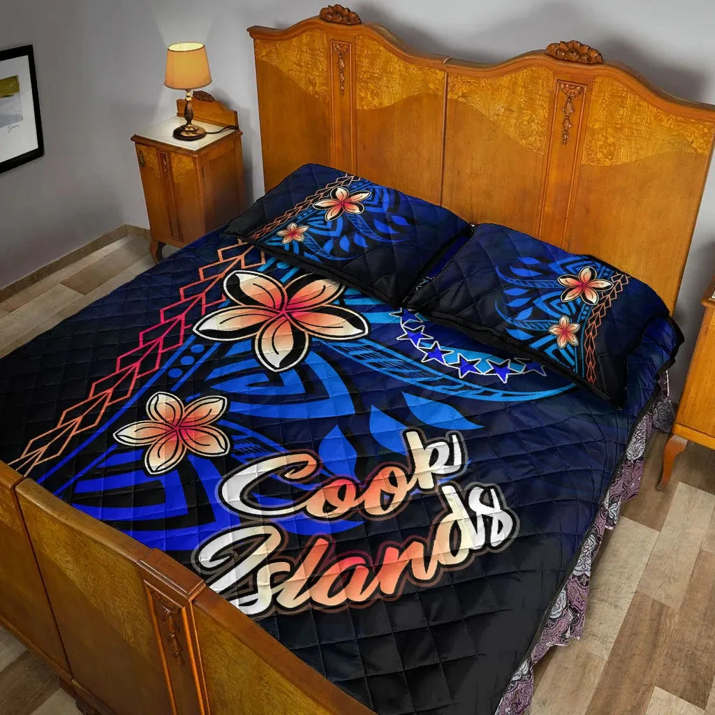 Cook Islands Quilt Bed Set - Vintage Tribal Mountain