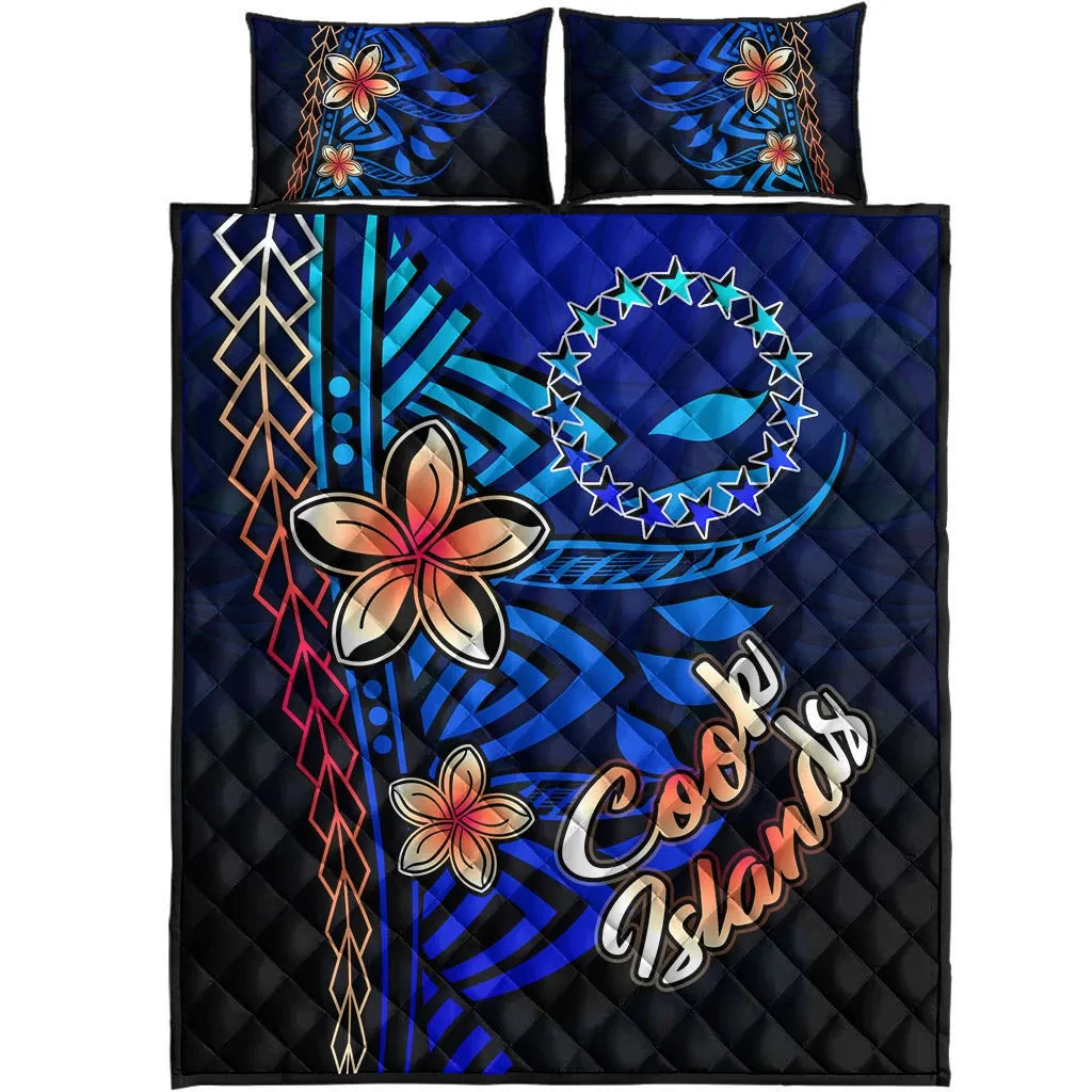 Cook Islands Quilt Bed Set - Vintage Tribal Mountain