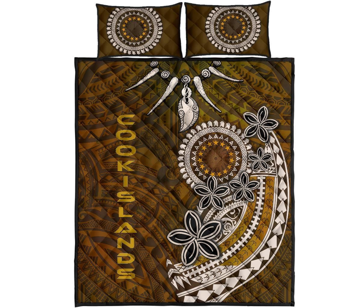 Cook Islands Quilt Bed Sets - Polynesian Boar Tusk