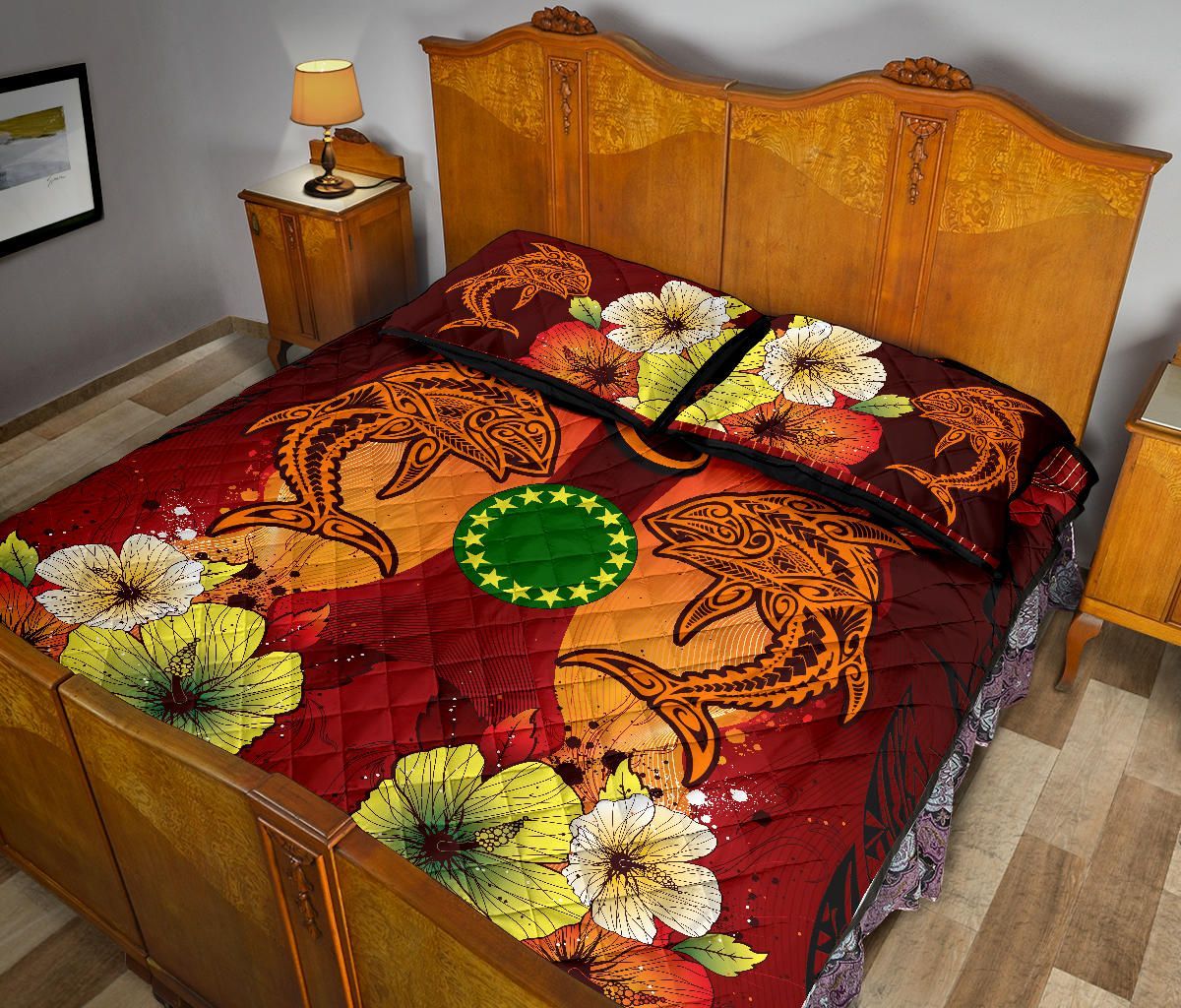 Cook Islands Quilt Bed Sets - Tribal Tuna Fish