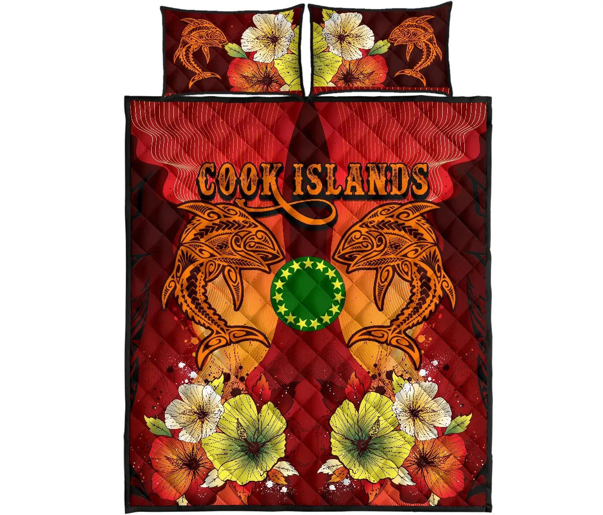 Cook Islands Quilt Bed Sets - Tribal Tuna Fish