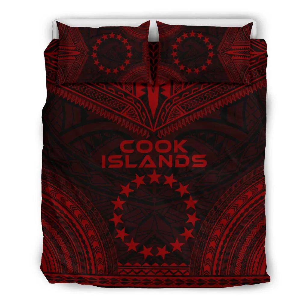Cook Islands Polynesian Chief Duvet Cover Set - Red Version