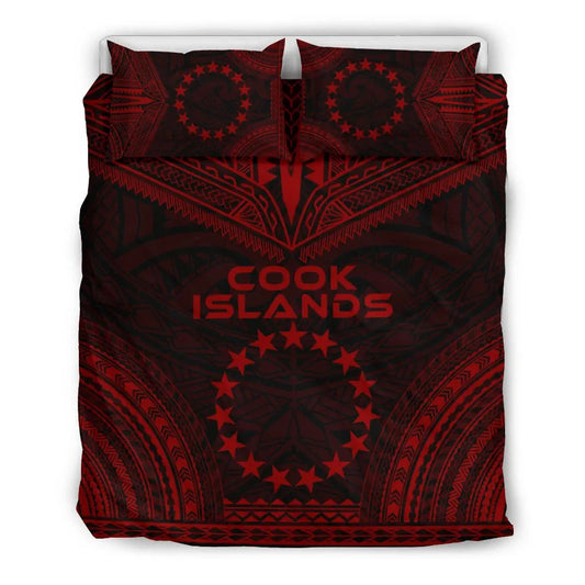 Cook Islands Polynesian Chief Duvet Cover Set - Red Version