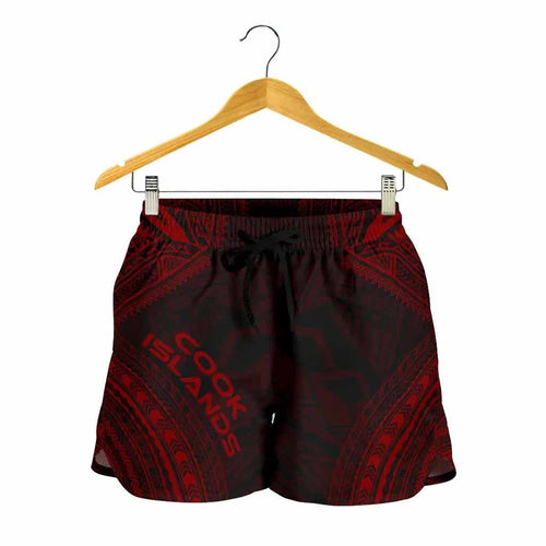 Cook Islands Women Shorts - Polynesian Chief Red Version