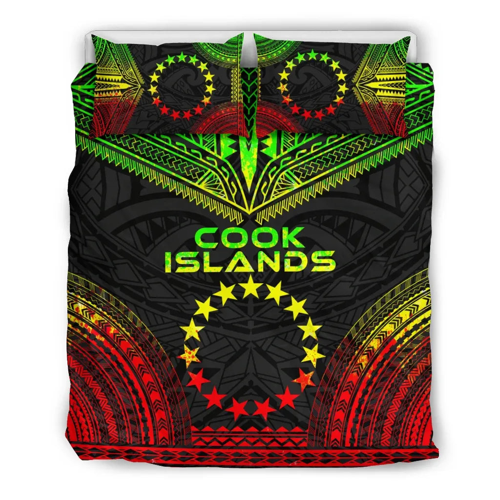 Cook Islands Polynesian Chief Duvet Cover Set - Reggae Version
